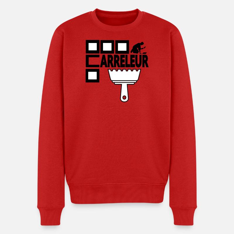 Dachdecker - Männer Premium Bio Pullover - Rot