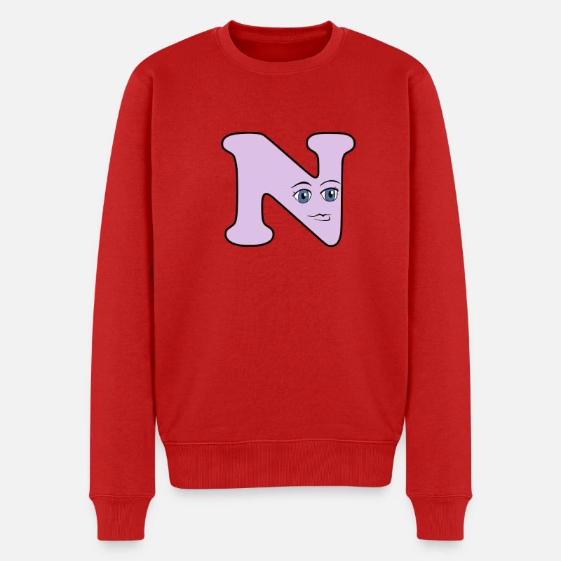 N - Männer Premium Bio Pullover - Rot