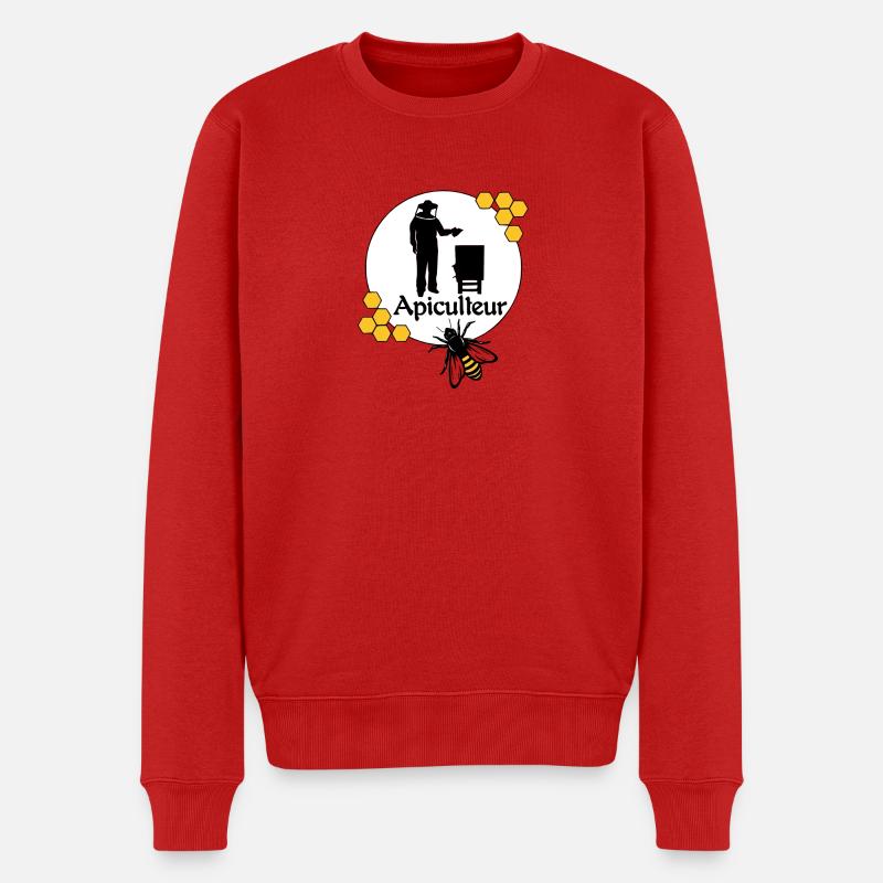 Bienenzüchter - Männer Premium Bio Pullover - Rot