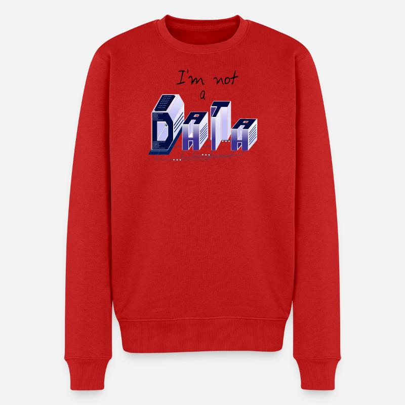 Je suis pas un DATA - Pull Premium bio Homme - rouge