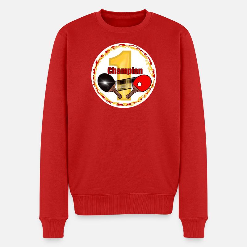 Tischtennis Champion - Männer Premium Bio Pullover - Rot