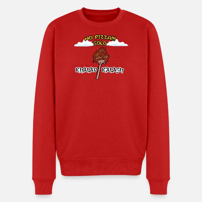 Keine Pizza nur Khalav Kalasch - Männer Premium Bio Pullover - Rot