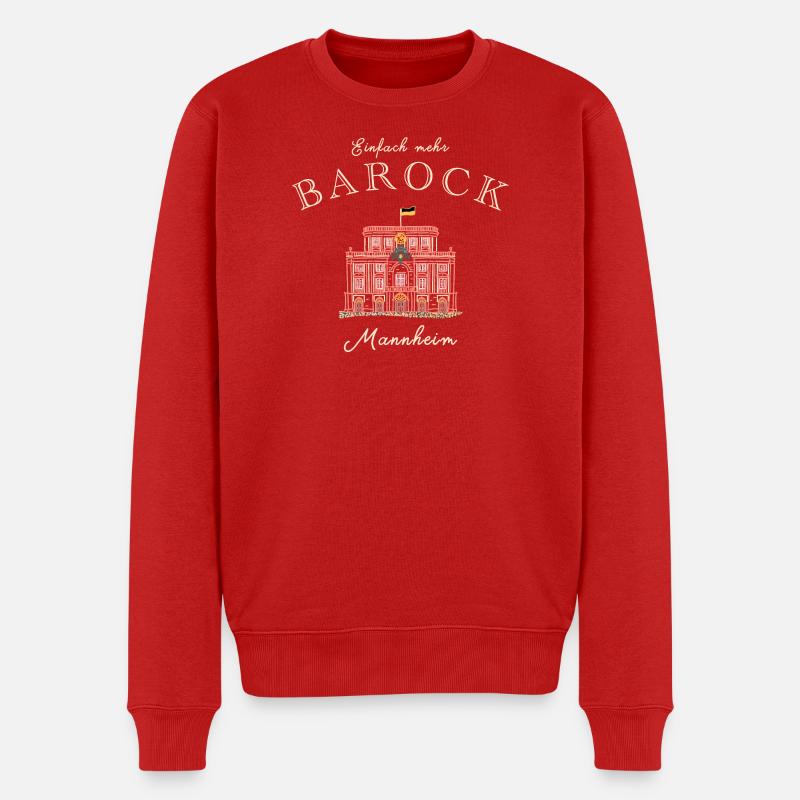 Mannheim, Barockschloss, Baden-Württemberg - Männer Premium Bio Pullover - Rot
