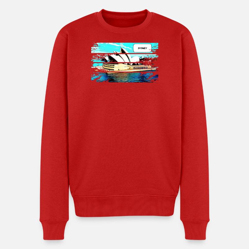 SYDNEY - Männer Premium Bio Pullover - Rot