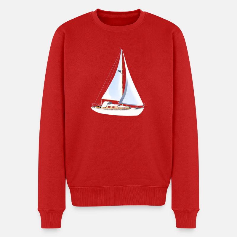 Platz 28 - Männer Premium Bio Pullover - Rot