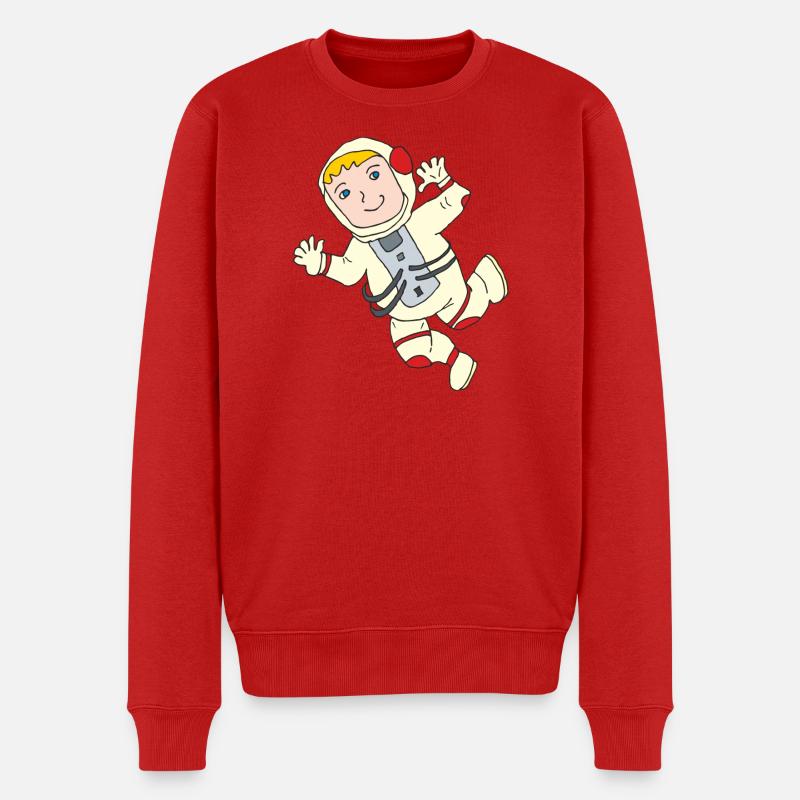 kosmonaut - Männer Premium Bio Pullover - Rot