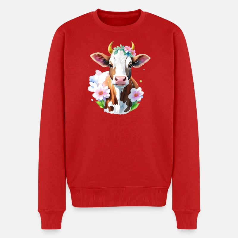 Petite vache - Pull Premium bio Homme - rouge