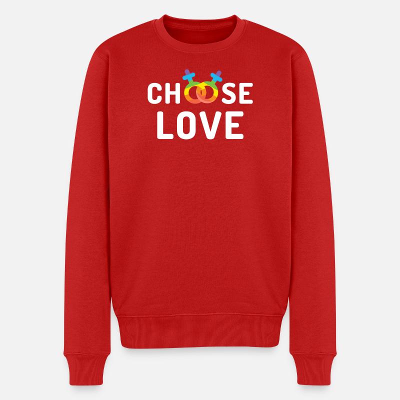 Pride Month LGBT - Liebe - Männer Premium Bio Pullover - Rot