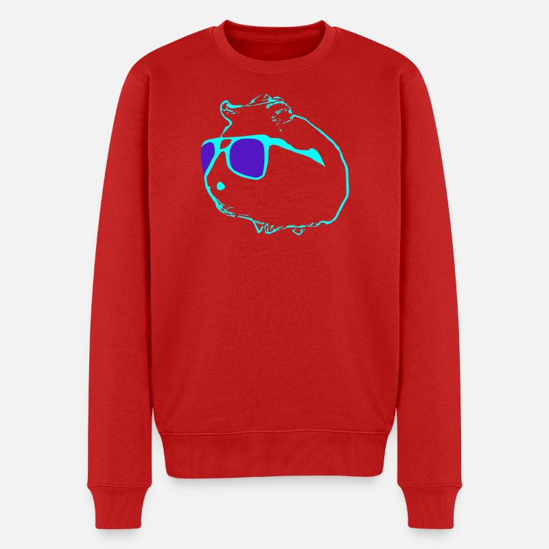 Un cochon d’Inde cool - Pull Premium bio Homme - rouge