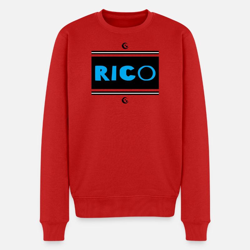 Rico - Männer Premium Bio Pullover - Rot