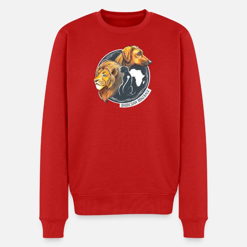 Rhodesian Ridgeback - Männer Premium Bio Pullover - Rot