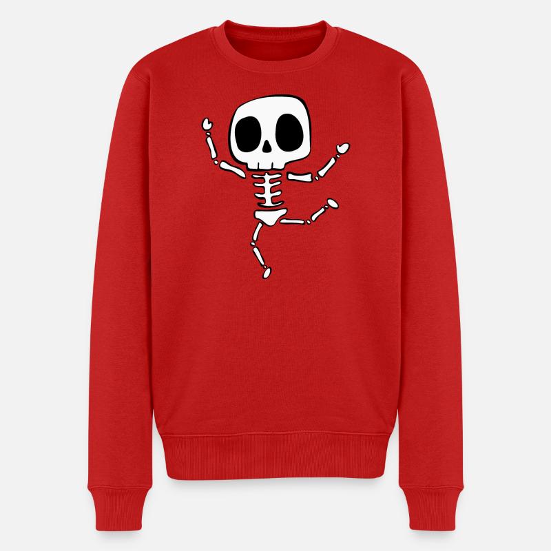 Skelet - Økologisk premium-sweatshirt til mænd - rød
