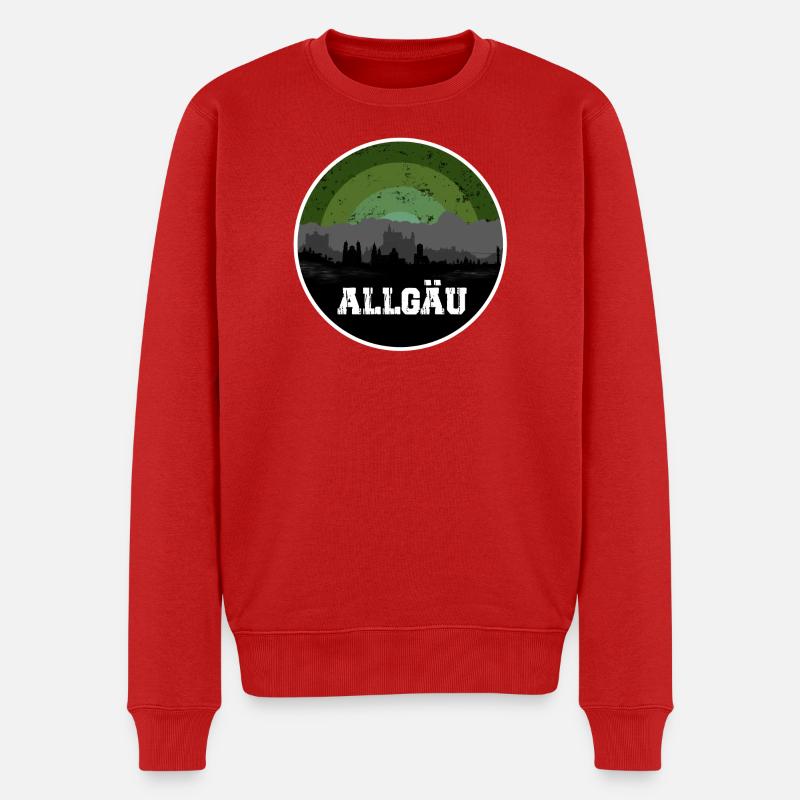 Allgäu Original Skyline - Männer Premium Bio Pullover - Rot