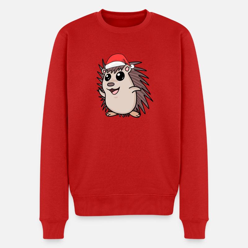 Hérisson Noël - Pull Premium bio Homme - rouge