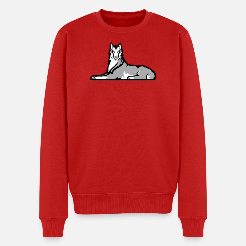Tschetschenischer Einzelkämpfer - Männer Premium Bio Pullover - Rot