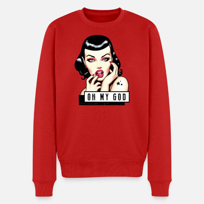 Lola Rockabilly Illustration TShirt - Pull Premium bio Homme - rouge