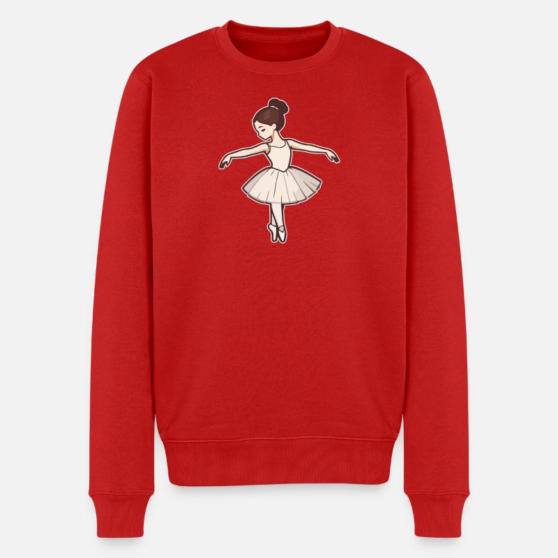 Ballerina - Männer Premium Bio Pullover - Rot