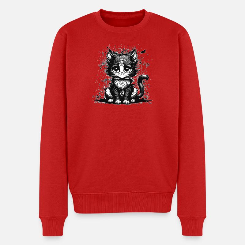 Dreaming Manga Comic Cat - Pull Premium bio Homme - rouge