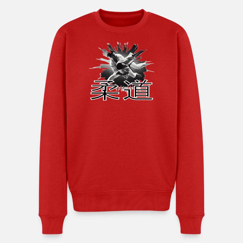 JUDO - Pull Premium bio Homme - rouge