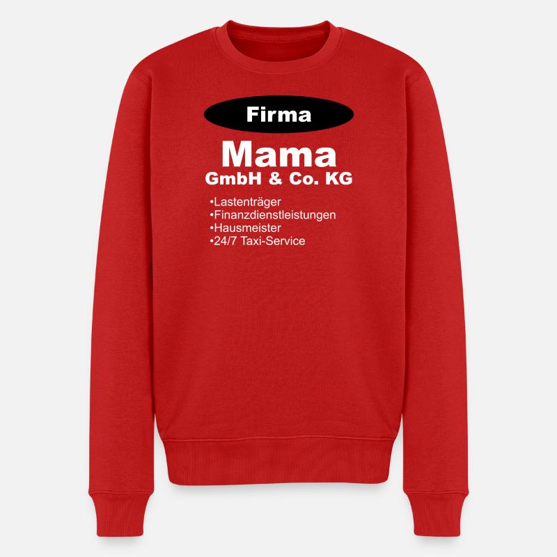 Mama GmbH Firma Geschenk Mutter - Männer Premium Bio Pullover - Rot