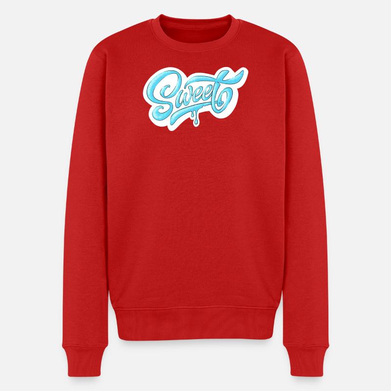 Kalt süß Drehbuch-Design - Männer Premium Bio Pullover - Rot