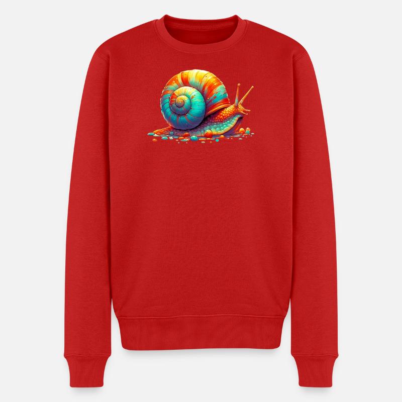 Escargot - Pull Premium bio Homme - rouge