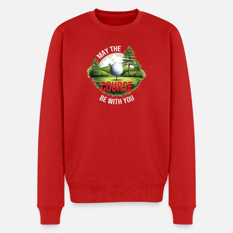 May the Course be with you - Männer Premium Bio Pullover - Rot