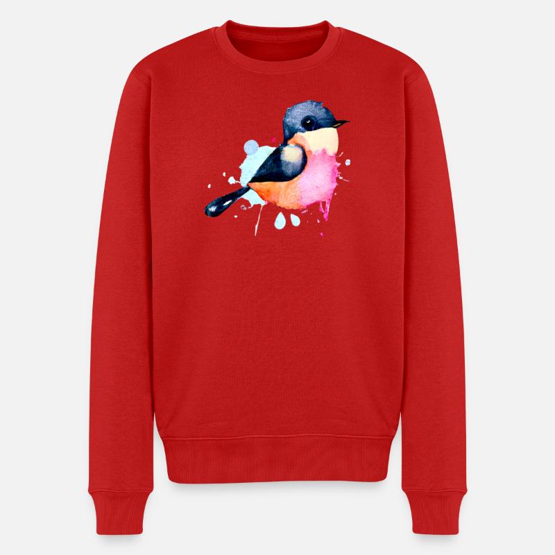 Meise - Männer Premium Bio Pullover - Rot