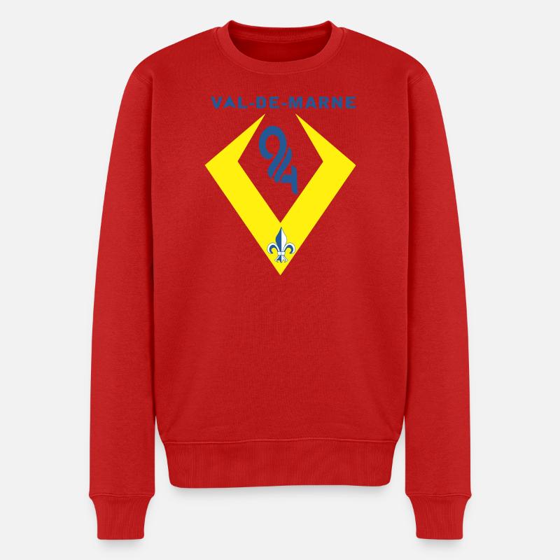 Val de Marne - Männer Premium Bio Pullover - Rot