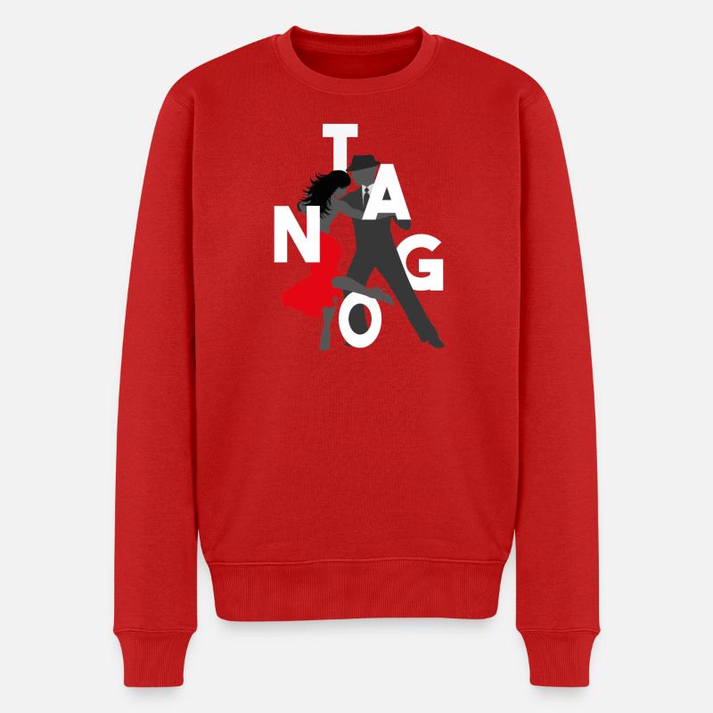 Tango Tänzer - Männer Premium Bio Pullover - Rot