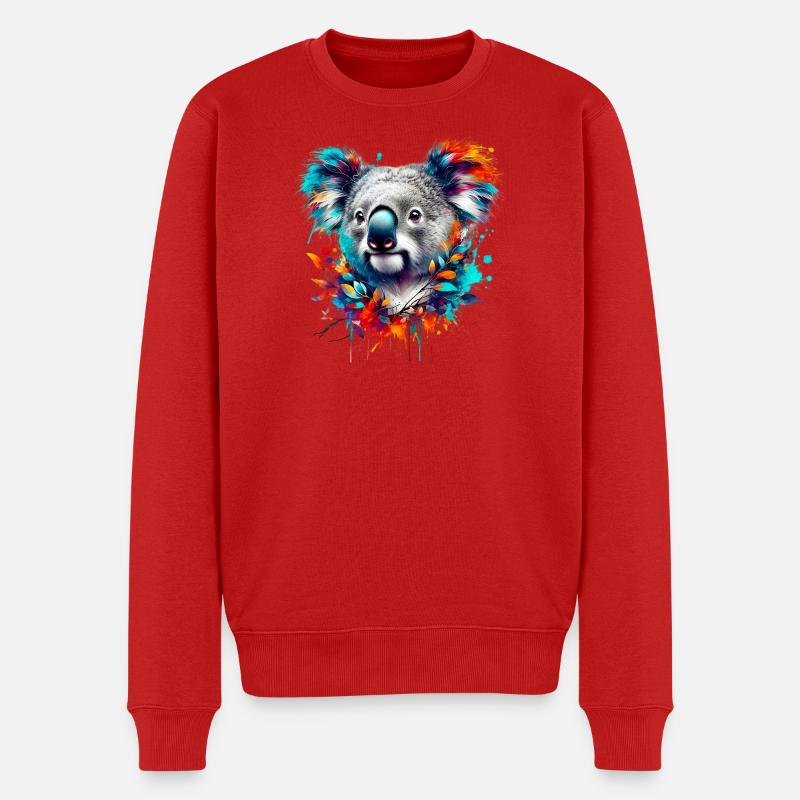Koala - Pull Premium bio Homme - rouge