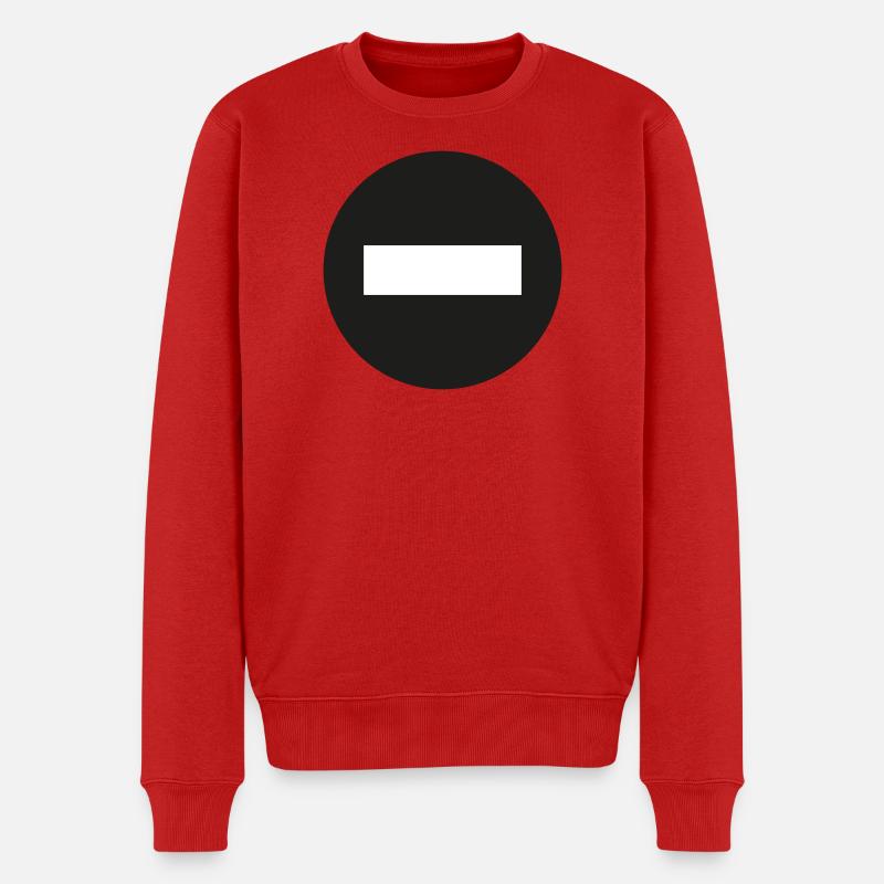 Minus Symbol - Männer Premium Bio Pullover - Rot