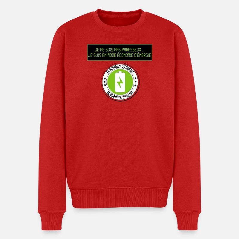Ich bin nicht faul - Männer Premium Bio Pullover - Rot