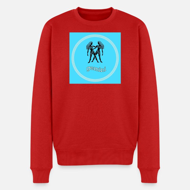 Zwillinge - Männer Premium Bio Pullover - Rot