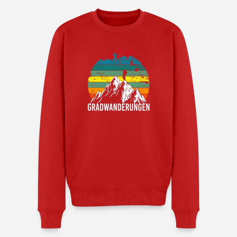 Wandern Klettern Bergsteigen - Männer Premium Bio Pullover - Rot
