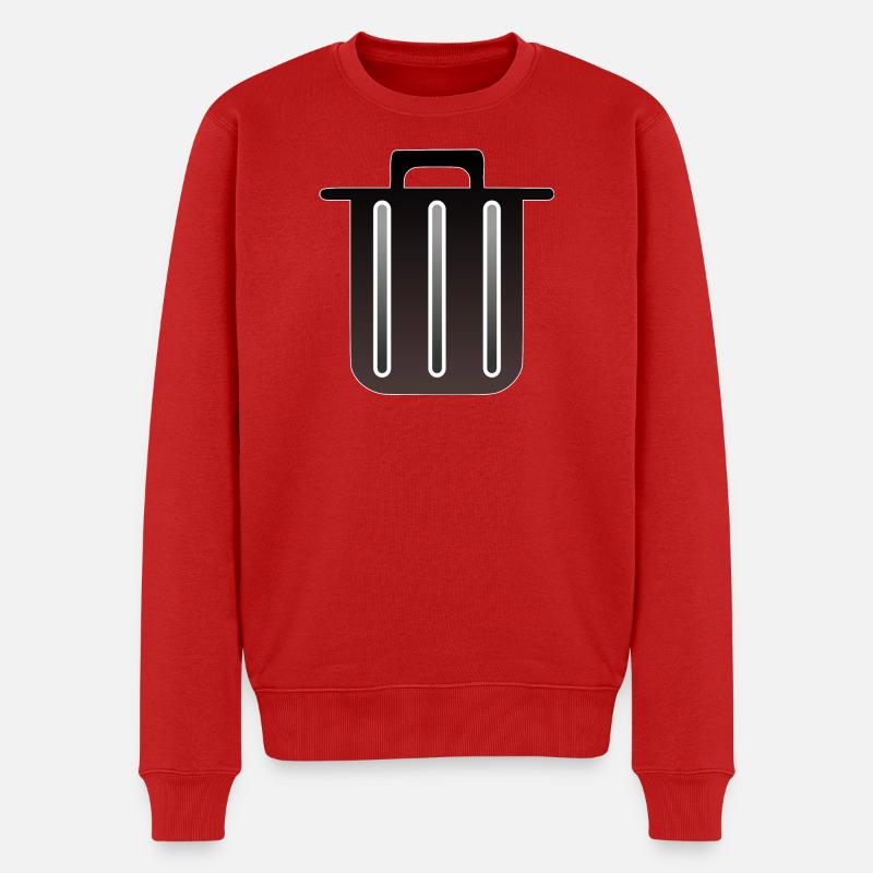 MÜLL MÜLLEIMER - Männer Premium Bio Pullover - Rot