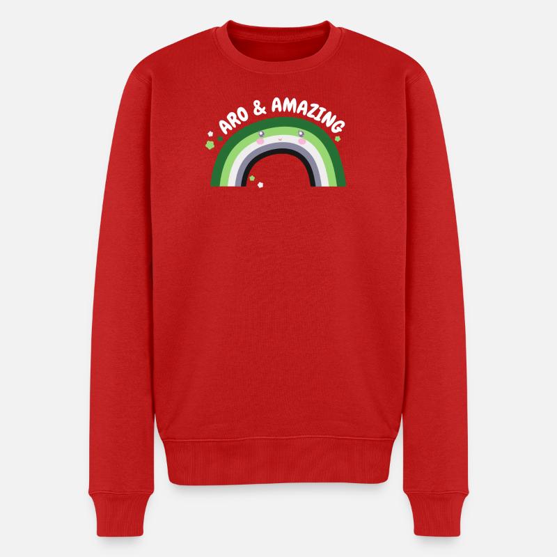 Aromantisch und erstaunlich - Männer Premium Bio Pullover - Rot