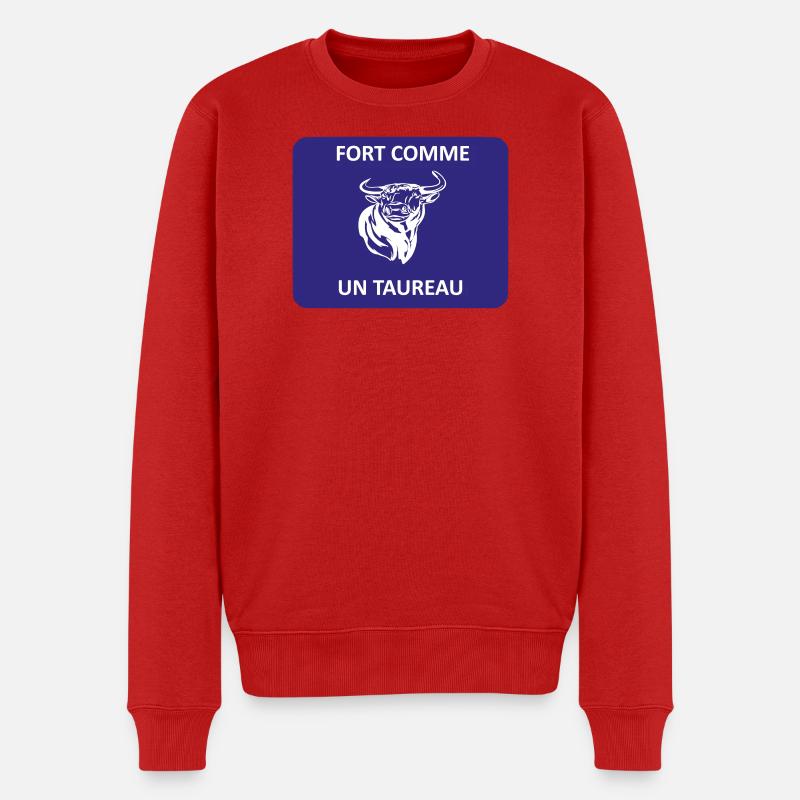 Fort comme un taureau - Pull Premium bio Homme - rouge