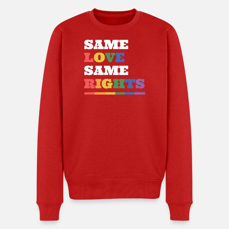 LGBTQ Pride Month - Gleiche Liebe, gleiche Rechte - Männer Premium Bio Pullover - Rot