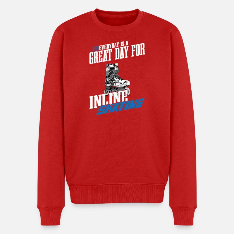 Inline Skating - Männer Premium Bio Pullover - Rot