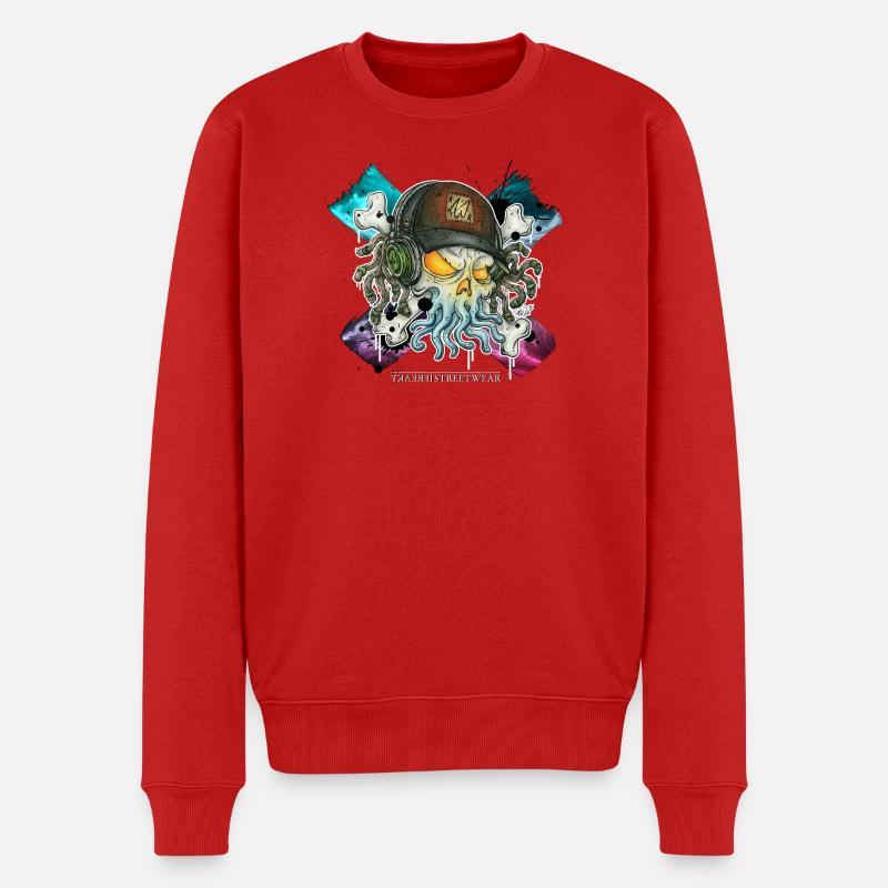 cthulhic Freakhead - Männer Premium Bio Pullover - Rot