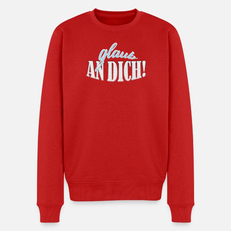 Glaub an dich! Premium Design - Männer Premium Bio Pullover - Rot