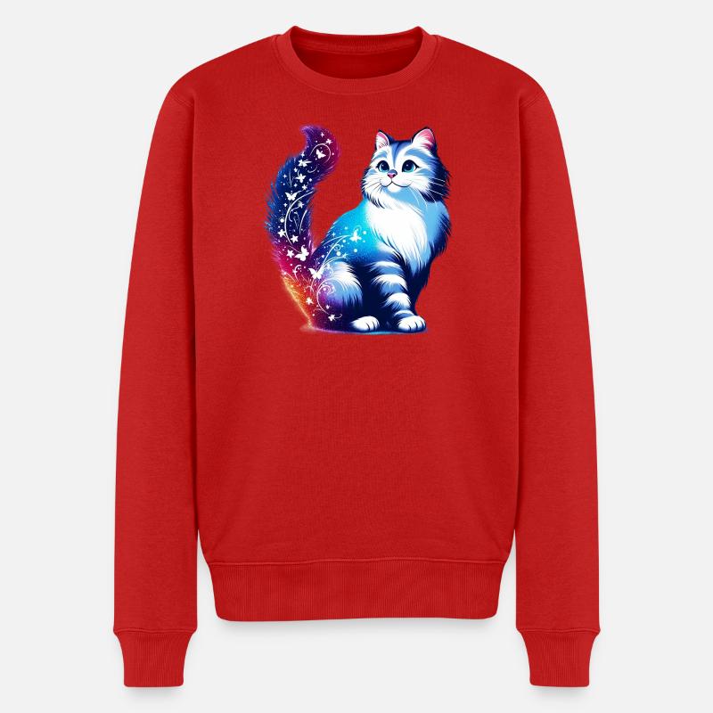 Chat - Pull Premium bio Homme - rouge