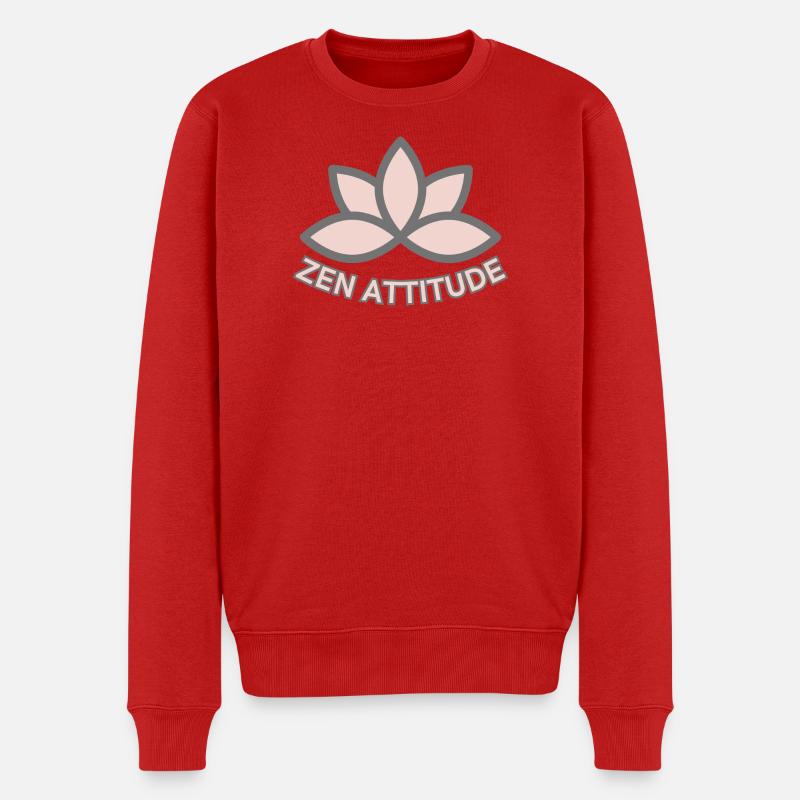 Zen Attitude - Pull Premium bio Homme - rouge