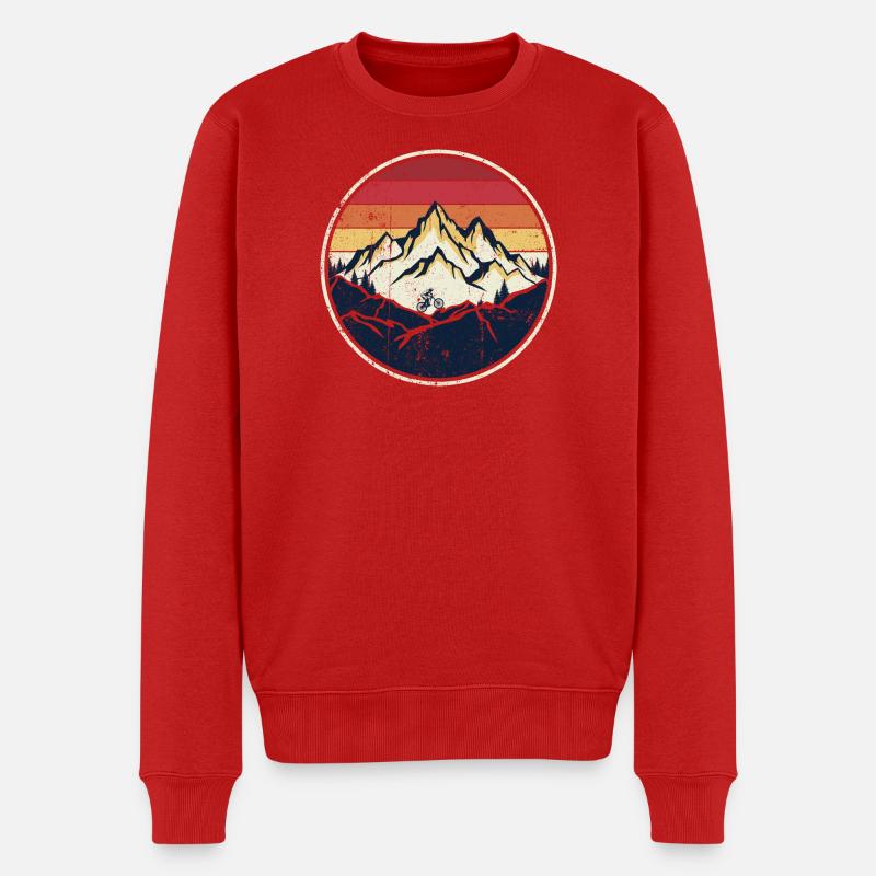 VTT Sunset Crest - Pull Premium bio Homme - rouge