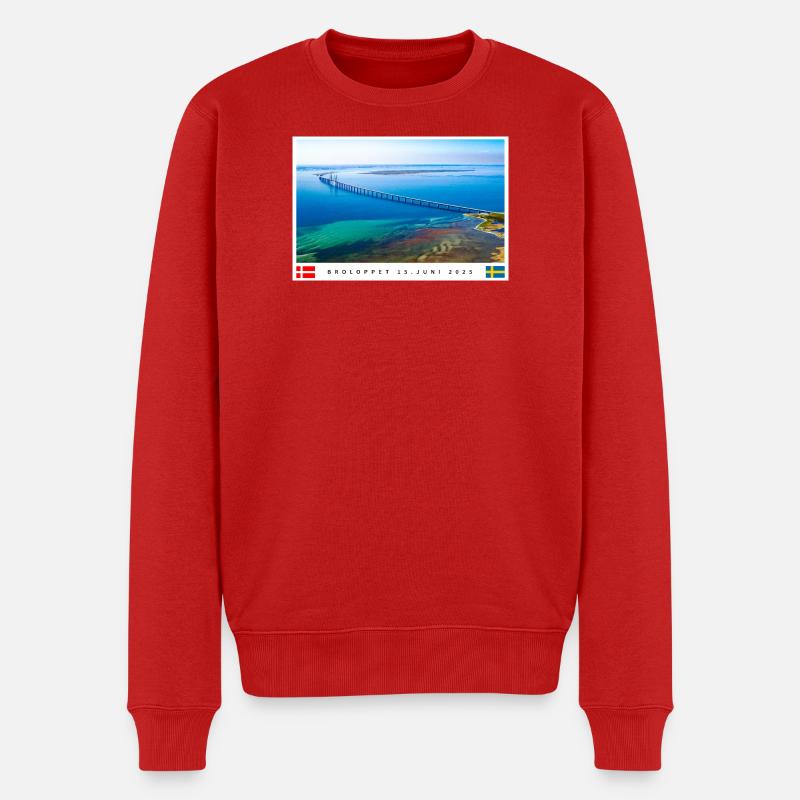 Broloppet 2025 - Männer Premium Bio Pullover - Rot