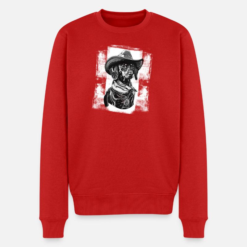 Sheriff Jamnik - Männer Premium Bio Pullover - Rot