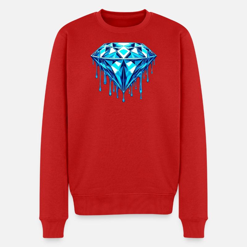 Diamant - Männer Premium Bio Pullover - Rot