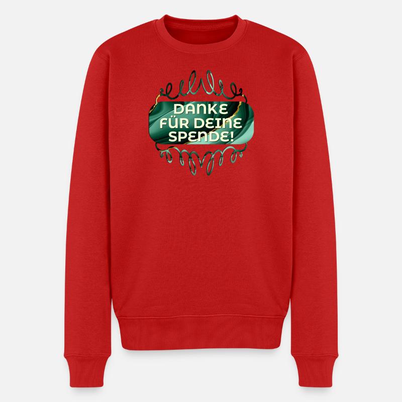 DANKE SPENDE - Männer Premium Bio Pullover - Rot