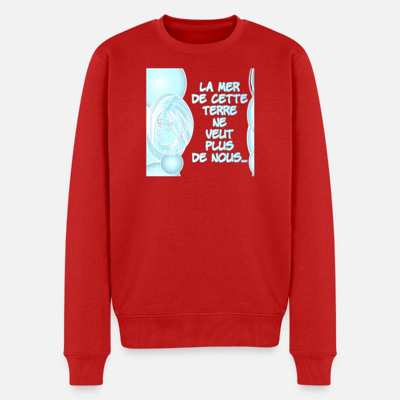 la mer de cette terre ne veut plus de nous 2.0 - Pull Premium bio Homme - rouge